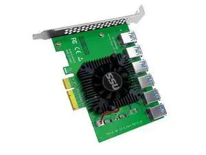 PCI Express X4 20Gb 1 to 6 Riser Card PCI-E to PCI-E Adapter PCIE Slot 4X to 16X USB 3.0 Riser Extender For Bitcoin Miner Mining PCI Express X4 20Gb 1 to 6 Riser Card PCI-E to PCI-E Adapter PCIE Slot 4X to 16X USB 3.0 Riser Extender For Bitcoin Miner Mining