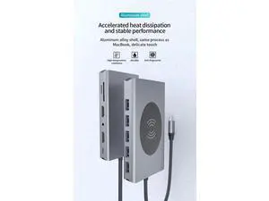 14 in 1 USB C Hub Multiport Adapter Dongle, USB C to Dual HDMI VGA Gigabit Ethernet 100W PD, 5 USB3.0, SD TF Card Reader, Wireless Charger & 3.5mm Audio Jack for All Type-C Laptops 14 in 1 USB C Hub Multiport Adapter Dongle, USB C to Dual HDMI VGA Gigabit Ethernet 100W PD, 5 USB3.0, SD TF Card Reader, Wireless Charger & 3.5mm Audio Jack for All Type-C Laptops