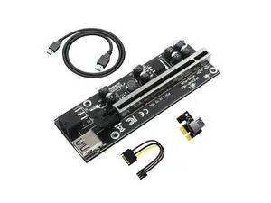 PCIE Riser 009S Plus USB3.0 Riser for Video Card Riser PCI Express x16 Extender Adapter Card SATA 15pin to 6pin Power for Mining PCIE Riser 009S Plus USB3.0 Riser for Video Card Riser PCI Express x16 Extender Adapter Card SATA 15pin to 6pin Power for Mining