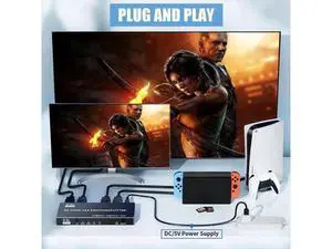 2x2 HDMI 2.1 Matrix Switch with IR Remote Control, 2 In 2 Out 8K@60Hz 4K@120Hz Video Splitter Converter HDCP2.3 HDR10 HDR10+ 3D 2x2 HDMI 2.1 Matrix Switch with IR Remote Control, 2 In 2 Out 8K@60Hz 4K@120Hz Video Splitter Converter HDCP2.3 HDR10 HDR10+ 3D