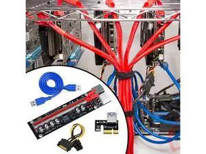 6PCS PCIE Riser for Video Card Graphic Card GPU Mining 6 Pin Power PCI-E 16X Riser PCI Express X16 Adapter for BTC Bitcoin Miner 6PCS PCIE Riser for Video Card Graphic Card GPU Mining 6 Pin Power PCI-E 16X Riser PCI Express X16 Adapter for BTC Bitcoin Miner