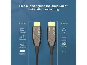 8K HDMI Fiber Optic Cable (66FT/20M), 8K@60Hz AOC Fiber HDMI 2.1 Braided CordSupports 8K@60Hz 4K@120Hz, 48Gbps AOC Dynamic HDR 10, eARC, HDCP2.2, 4:4:4 8K HDMI Fiber Optic Cable (66FT/20M), 8K@60Hz AOC Fiber HDMI 2.1 Braided CordSupports 8K@60Hz 4K@120Hz, 48Gbps AOC Dynamic HDR 10, eARC, HDCP2.2, 4:4:4