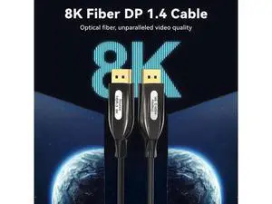 8K DP 1.4 Fiber Optic Cable 33Feet/10m, 8K Displayport 1.4 Cable, Heavy Duty Cord, Oxygen-Free Copper, 32.4Gbps Ultra High Speed, 8K@60Hz, 4K@144Hz, 2K@240Hz, Support HBR3, DSC 1.2, HDR10 8K DP 1.4 Fiber Optic Cable 33Feet/10m, 8K Displayport 1.4 Cable, Heavy Duty Cord, Oxygen-Free Copper, 32.4Gbps Ultra High Speed, 8K@60Hz, 4K@144Hz, 2K@240Hz, Support HBR3, DSC 1.2, HDR10