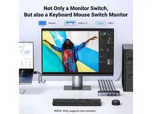 2-Port USB 3.0 HDMI KVM Switch, 4K@60Hz, 4 Built-in USB 3.0 Ports, 2 PCs Share 1 Monitor, Keyboard, Mouse, Hard Drive & Printer, Comes with 2 HDMI Cables, 2 USB Cables & External Controller 2-Port USB 3.0 HDMI KVM Switch, 4K@60Hz, 4 Built-in USB 3.0 Ports, 2 PCs Share 1 Monitor, Keyboard, Mouse, Hard Drive & Printer, Comes with 2 HDMI Cables, 2 USB Cables & External Controller