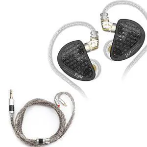 KZ AS16 Pro in Ear Earphones(Black, Without Mic) + Tripowin Zonie 16 Core Cable(2pin-0.78mm, 3.5mm, Grey) KZ AS16 Pro in Ear Earphones(Black, Without Mic) + Tripowin Zonie 16 Core Cable(2pin-0.78mm, 3.5mm, Grey)