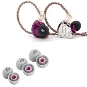 KZ ZS10 Pro 4BA+1DD 5 Driver in Ear Monitor(Without Mic, Purple) + Kiwi Ears Flex Earbud Tips, 3 Pairs, S/M/L Size KZ ZS10 Pro 4BA+1DD 5 Driver in Ear Monitor(Without Mic, Purple) + Kiwi Ears Flex Earbud Tips, 3 Pairs, S/M/L Size