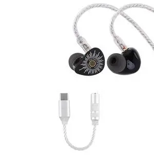 Kiwi Ears x B_Media: Chorus in Ear Monitor,DLC Diaphragm Dynamic Driver Wired Earbuds + Kiwi Ears AD1 Type-C to 3.5mm Kiwi Ears x B_Media: Chorus in Ear Monitor,DLC Diaphragm Dynamic Driver Wired Earbuds + Kiwi Ears AD1 Type-C to 3.5mm