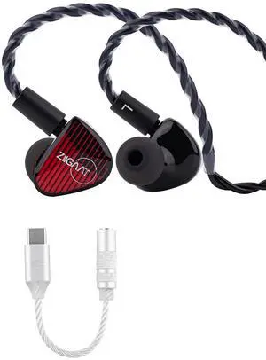 ZiiGaat x Vivir Digital: Rumba 10mm Graphene DD Driver IEM Earphones + Kiwi Ears AD1 Type-C to 3.5mm Female Headphone DAC Adapter Cable, USB C to Aux IEM Dongle with KT02H20 Chip ZiiGaat x Vivir Digital: Rumba 10mm Graphene DD Driver IEM Earphones + Kiwi Ears AD1 Type-C to 3.5mm Female Headphone DAC Adapter Cable, USB C to Aux IEM Dongle with KT02H20 Chip