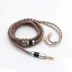 TRIPOWIN C8 8-Core Silver Copper Foil Braided Earphone Upgrade Cable, In Ear Monitor Cable, Tinsel Silver Copper Wire, with 3.5mm Audio Jack for Musicial Audiophile(Without Mic, Recessed 2pin) TRIPOWIN C8 8-Core Silver Copper Foil Braided Earphone Upgrade Cable, In Ear Monitor Cable, Tinsel Silver Copper Wire, with 3.5mm Audio Jack for Musicial Audiophile(Without Mic, Recessed 2pin)