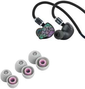 THIEAUDIO Hype 4 MKII 2DD + 4BA Hybird in Ear Monitor,HiFi Wired IEM Earphones,Engaging & Studio Neutral Tuning Kiwi Ears Flex Earbud Tips, Replacement Silicone IEM Tips, 3 Pairs THIEAUDIO Hype 4 MKII 2DD + 4BA Hybird in Ear Monitor,HiFi Wired IEM Earphones,Engaging & Studio Neutral Tuning Kiwi Ears Flex Earbud Tips, Replacement Silicone IEM Tips, 3 Pairs