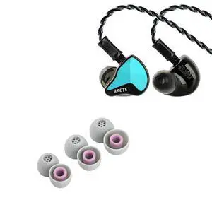 ZiiGaat x Fresh Reviews Arete II IEM,2nd Gen 1DD+4BA Hybrid in Ear Monitor,Wired HiFi Earbuds (Blue) + Kiwi Ears Flex Earbud Tips, Replacement Silicone IEM Tips ZiiGaat x Fresh Reviews Arete II IEM,2nd Gen 1DD+4BA Hybrid in Ear Monitor,Wired HiFi Earbuds (Blue) + Kiwi Ears Flex Earbud Tips, Replacement Silicone IEM Tips