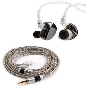 x KZ AS10 PRO 5BA Wired Earbuds(Without Mic) + Tripowin Zonie 16 Core Silver Plated IEM Cable x KZ AS10 PRO 5BA Wired Earbuds(Without Mic) + Tripowin Zonie 16 Core Silver Plated IEM Cable