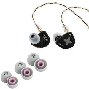 SIMGOT EW300 HBB 1DD+1Planar+1PZT Hybrid Driver in Ear Monitor, Wired Earbuds IEM & Kiwi Ears Flex Earbud Tips, Replacement Silicone IEM Tips SIMGOT EW300 HBB 1DD+1Planar+1PZT Hybrid Driver in Ear Monitor, Wired Earbuds IEM & Kiwi Ears Flex Earbud Tips, Replacement Silicone IEM Tips