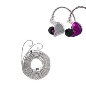 KZ ZS10 Pro, 4BA+1DD 5 Driver in Ear Monitor(Without Mic, Purple) + Tripowin Zonie 2M IEM Cable(Recessed 2Pin, Grey) KZ ZS10 Pro, 4BA+1DD 5 Driver in Ear Monitor(Without Mic, Purple) + Tripowin Zonie 2M IEM Cable(Recessed 2Pin, Grey)