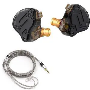 KZ ZS10 PRO X HiFi in Ear Earphones(Without Mic, Black) + Tripowin Zonie IEM Cable(Recessed 2pin, 3.5mm, Grey) KZ ZS10 PRO X HiFi in Ear Earphones(Without Mic, Black) + Tripowin Zonie IEM Cable(Recessed 2pin, 3.5mm, Grey)