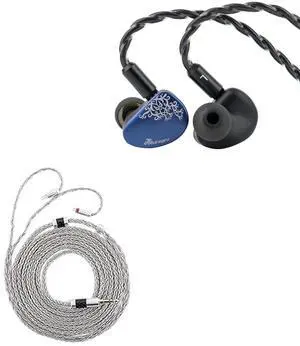 Kiwi Ears Cadenza II 10mm Titanium Driver in Ear Monitor, HiFi Wired IEM Earphones with KARS 2.0, Precise Tonal Balance(Blue) + Tripowin Zonie IEM Cable, 2m Long Earbud Cord Kiwi Ears Cadenza II 10mm Titanium Driver in Ear Monitor, HiFi Wired IEM Earphones with KARS 2.0, Precise Tonal Balance(Blue) + Tripowin Zonie IEM Cable, 2m Long Earbud Cord