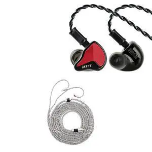 ZiiGaat x Fresh Reviews Arete II IEM,2nd Gen 1DD+4BA Hybrid in Ear Monitor,Wired HiFi Earbuds(Red) + Tripowin Zonie IEM Cable, 2m Long Earbud Cord2Pin ZiiGaat x Fresh Reviews Arete II IEM,2nd Gen 1DD+4BA Hybrid in Ear Monitor,Wired HiFi Earbuds(Red) + Tripowin Zonie IEM Cable, 2m Long Earbud Cord2Pin
