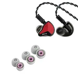 ZiiGaat x Fresh Reviews Arete II IEM,2nd Gen 1DD+4BA Hybrid in Ear Monitor,Wired HiFi Earbuds(Red) + Kiwi Ears Flex Earbud Tips, Replacement Silicone IEM Tips ZiiGaat x Fresh Reviews Arete II IEM,2nd Gen 1DD+4BA Hybrid in Ear Monitor,Wired HiFi Earbuds(Red) + Kiwi Ears Flex Earbud Tips, Replacement Silicone IEM Tips