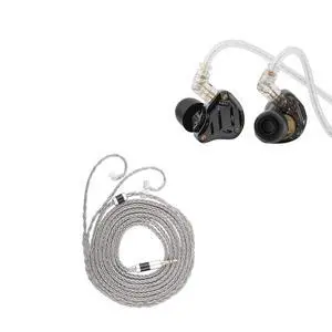 KZ ZS10 PRO 2 in Ear Monitor IEM (Black, with Mic)+Tripowin Zonie 2M IEM Cable(Recessed 2Pin, Grey) KZ ZS10 PRO 2 in Ear Monitor IEM (Black, with Mic)+Tripowin Zonie 2M IEM Cable(Recessed 2Pin, Grey)