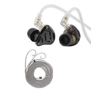 KZ ZS10 PRO 2 in Ear Monitor IEM (Black, Without Mic) + Tripowin Zonie 2m IEM Cable(Recessed 2Pin, Grey) KZ ZS10 PRO 2 in Ear Monitor IEM (Black, Without Mic) + Tripowin Zonie 2m IEM Cable(Recessed 2Pin, Grey)