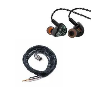 ZiiGaat Arcanis in Ear Monitor, Professional 2DD+5BA Hybrid IEM Earphone + Tripowin Zonie IEM Cable, 16 Core Silver Plated Earphone Upgraded Cords(2pin 0.78mm, 3.5mm)(Moss) ZiiGaat Arcanis in Ear Monitor, Professional 2DD+5BA Hybrid IEM Earphone + Tripowin Zonie IEM Cable, 16 Core Silver Plated Earphone Upgraded Cords(2pin 0.78mm, 3.5mm)(Moss)