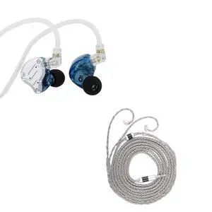 KZ ZS10 Pro, 4BA+1DD 5 Driver in Ear Monitor(Without Mic, Blue) + Tripowin Zonie 2m IEM Cable(Recessed 2Pin, Grey) KZ ZS10 Pro, 4BA+1DD 5 Driver in Ear Monitor(Without Mic, Blue) + Tripowin Zonie 2m IEM Cable(Recessed 2Pin, Grey)