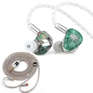 Kiwi Ears Orchestra Lite in Ear Monitors(Green) + Tripowin Jelly Upgraded 16 Core Cable(2pin 0.78, 3.5mm) Kiwi Ears Orchestra Lite in Ear Monitors(Green) + Tripowin Jelly Upgraded 16 Core Cable(2pin 0.78, 3.5mm)