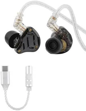 KZ ZS10 PRO 2 in Ear Monitor IEM, 1DD+4BA Hybrid Wired Earbuds, with 4-Level Tuning Switch, 3-Way Crossover Gaming Earbuds + Kiwi Ears AD1 Type-C to 3.5mm Female Headphone DAC Adapter Cable KZ ZS10 PRO 2 in Ear Monitor IEM, 1DD+4BA Hybrid Wired Earbuds, with 4-Level Tuning Switch, 3-Way Crossover Gaming Earbuds + Kiwi Ears AD1 Type-C to 3.5mm Female Headphone DAC Adapter Cable