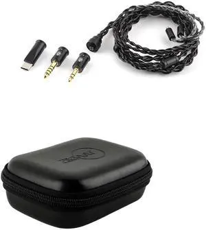 Kiwi Ears x B_Media Terras IEM Cable, with Type-C USB C/3.5mm/4.4mm Plug,4N Single Crystal Copper 32AWG 4-Core in Ear Monitor Cord + ZiiGaat PELLEPOD Leather Earbud Case Kiwi Ears x B_Media Terras IEM Cable, with Type-C USB C/3.5mm/4.4mm Plug,4N Single Crystal Copper 32AWG 4-Core in Ear Monitor Cord + ZiiGaat PELLEPOD Leather Earbud Case