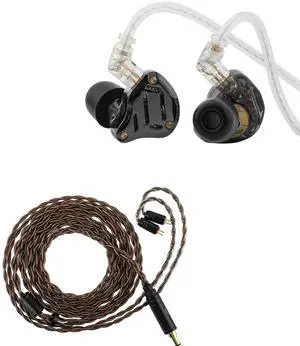 KZ ZS10 PRO 2 in Ear Monitor IEM, 1DD+4BA Hybrid Wired Earbuds, with 4-Level Tuning Switch + ZiiGaat Z-01 IEM Cable, 4 Core Single Crystal Copper Wire KZ ZS10 PRO 2 in Ear Monitor IEM, 1DD+4BA Hybrid Wired Earbuds, with 4-Level Tuning Switch + ZiiGaat Z-01 IEM Cable, 4 Core Single Crystal Copper Wire