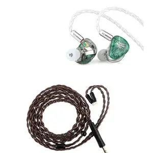 Kiwi Ears Orchestra Lite Performance Custom 8BA in-Ear Monitor IEM with Detachable 4-core 7N Oxygen-Free Copper OFC Cable (Green) Kiwi Ears Terras IEM Cable,4N Single Crystal Copper Kiwi Ears Orchestra Lite Performance Custom 8BA in-Ear Monitor IEM with Detachable 4-core 7N Oxygen-Free Copper OFC Cable (Green) Kiwi Ears Terras IEM Cable,4N Single Crystal Copper