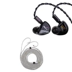 ZiiGaat Crescent in Ear Monitor, Premium 2DD+2BA Hybrid IEM Earphone, Isobaric Bass + Tripowin Zonie IEM Cable, 2m Long Earbud Cord, 16 Core Silver Plated Earphone Cable (2Pin) ZiiGaat Crescent in Ear Monitor, Premium 2DD+2BA Hybrid IEM Earphone, Isobaric Bass + Tripowin Zonie IEM Cable, 2m Long Earbud Cord, 16 Core Silver Plated Earphone Cable (2Pin)