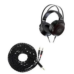 Kiwi Ears Altruva Over Ear Headphone, Hi-Fi 50mm Dynamic Driver Monitoring Headphones (Blackwood) Tripowin Nova Monitor Headphone Cable, Over-Ear Wire (3.5mm, Black) Kiwi Ears Altruva Over Ear Headphone, Hi-Fi 50mm Dynamic Driver Monitoring Headphones (Blackwood) Tripowin Nova Monitor Headphone Cable, Over-Ear Wire (3.5mm, Black)