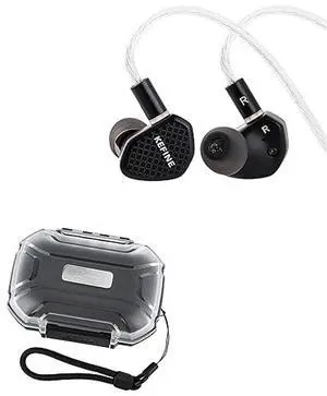 Kefine Klean in Ear Monitor,10mm DLC Diaphragm Dynamic Driver HiFi Earphones(No Mic 3.5mm, Black) LC02 in Ear Monitor Case, Portable Earbud Hard Case Kefine Klean in Ear Monitor,10mm DLC Diaphragm Dynamic Driver HiFi Earphones(No Mic 3.5mm, Black) LC02 in Ear Monitor Case, Portable Earbud Hard Case