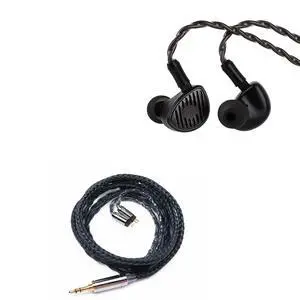 Kiwi Ears Septet in Ear Monitor, 1DD + 4BA + 1 Planar + 1 PZT Quadbrid IEM Earphones + Tripowin Zonie IEM Cable, 16 Core Silver Plated Earphone Upgraded Cords(2pin 0.78mm, 3.5mm)(Moss) Kiwi Ears Septet in Ear Monitor, 1DD + 4BA + 1 Planar + 1 PZT Quadbrid IEM Earphones + Tripowin Zonie IEM Cable, 16 Core Silver Plated Earphone Upgraded Cords(2pin 0.78mm, 3.5mm)(Moss)