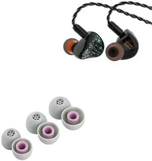 ZiiGaat Arcanis in Ear Monitor, Professional 2DD+5BA Hybrid IEM Earphone + Kiwi Ears Flex Earbud Tips, Replacement Silicone IEM Tips ZiiGaat Arcanis in Ear Monitor, Professional 2DD+5BA Hybrid IEM Earphone + Kiwi Ears Flex Earbud Tips, Replacement Silicone IEM Tips