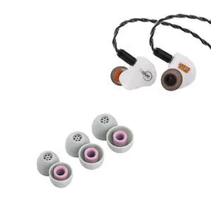 ZiiGaat x Fresh Reviews Arete in Ear Monitor, 1DD+4BA Hybrid Earphone IEM (White) Kiwi Ears Flex Earbud Tips, Replacement Silicone IEM Tips, 3 Pairs, S/M/L Size ZiiGaat x Fresh Reviews Arete in Ear Monitor, 1DD+4BA Hybrid Earphone IEM (White) Kiwi Ears Flex Earbud Tips, Replacement Silicone IEM Tips, 3 Pairs, S/M/L Size