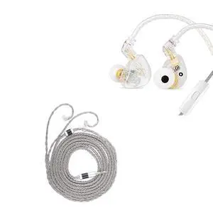 TANGZU Waner S.G HiFi 10mm Dynamic Driver PET Diaphragm in-Ear Earphone (White, with Mic) + Tripowin Zonie IEM Cable(Recessed 2Pin, Grey) TANGZU Waner S.G HiFi 10mm Dynamic Driver PET Diaphragm in-Ear Earphone (White, with Mic) + Tripowin Zonie IEM Cable(Recessed 2Pin, Grey)