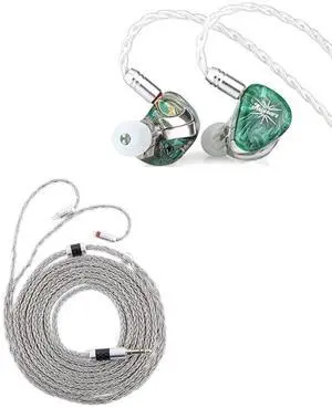 Kiwi Ears Orchestra Lite Custom 8BA in-Ear Monitor IEM (Green) + Tripowin Zonie IEM Cable Kiwi Ears Orchestra Lite Custom 8BA in-Ear Monitor IEM (Green) + Tripowin Zonie IEM Cable