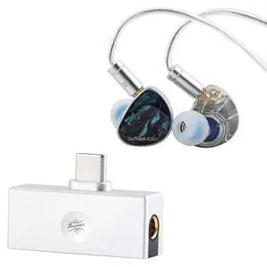 INAWAKEN Dawn Ms in Ear Monitor,11.2mm Dynamic Driver IEM,Wired Gaming Earbuds & Kiwi Ears Allegro Mini Portable IEM DAC, in Ear Monitor Amplifier, USB C to 3.5/4.4mm Output INAWAKEN Dawn Ms in Ear Monitor,11.2mm Dynamic Driver IEM,Wired Gaming Earbuds & Kiwi Ears Allegro Mini Portable IEM DAC, in Ear Monitor Amplifier, USB C to 3.5/4.4mm Output