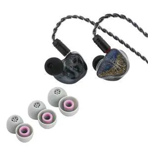 Kiwi Ears Forteza in Ear Monitor (Black) + Kiwi Ears Flex Earbud SiliconeTips Kiwi Ears Forteza in Ear Monitor (Black) + Kiwi Ears Flex Earbud SiliconeTips