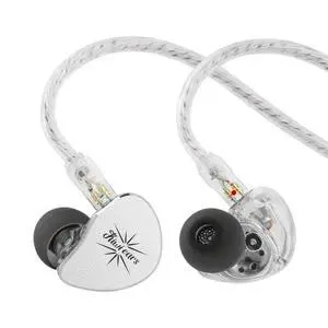 Kiwi Ears Belle 10mm DLC Dynamic Driver in-Ear Monitor, HiFi Wired Earbuds with Dual Silver-Plated Cables, Professional IEM for Stage Performance/Gaming/Music Production (Without MIC, Silver) Kiwi Ears Belle 10mm DLC Dynamic Driver in-Ear Monitor, HiFi Wired Earbuds with Dual Silver-Plated Cables, Professional IEM for Stage Performance/Gaming/Music Production (Without MIC, Silver)