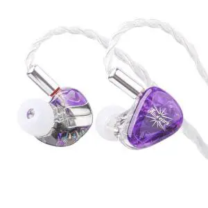 Kiwi Ears Orchestra Lite Performance Custom 8BA in-Ear Monitor IEM with Detachable 4-core 7N Oxygen-Free Copper OFC Cable, Handcrafts Faceplate for Audiophile Studio Musician (Purple) Kiwi Ears Orchestra Lite Performance Custom 8BA in-Ear Monitor IEM with Detachable 4-core 7N Oxygen-Free Copper OFC Cable, Handcrafts Faceplate for Audiophile Studio Musician (Purple)