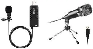 TECHNOLOGY USB Lavalier Microphone, Lapel Clip-on Cardioid Condenser Mic, 50-16000 Hz Frequency Response, Plug and Play for Skype, YouTube, Google Voice Search, Games, Windows TECHNOLOGY USB Lavalier Microphone, Lapel Clip-on Cardioid Condenser Mic, 50-16000 Hz Frequency Response, Plug and Play for Skype, YouTube, Google Voice Search, Games, Windows