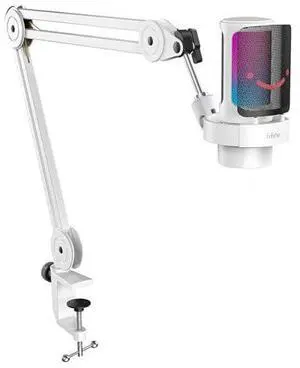 Gaming USB Microphone with Metal Boom Arm Bundle, PC Computer Streaming Mic with Mute, RGB, Gain Knob, Microphone Arm Stand with Desk Clamp Kit for Recording/Podcast (A8+BM63 White) Gaming USB Microphone with Metal Boom Arm Bundle, PC Computer Streaming Mic with Mute, RGB, Gain Knob, Microphone Arm Stand with Desk Clamp Kit for Recording/Podcast (A8+BM63 White)