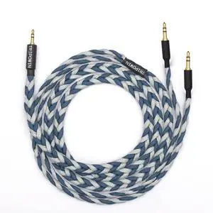 Tripowin GranVia Upgraded OFC Headphone Replacement Cable, Dual 3.5mm Connector to 3.5mm Stereo Headphone Cable for HE4XX/HE-400i/HE400se/Goldplanar/Focal ELEGIA(Blue, 1.5m) Tripowin GranVia Upgraded OFC Headphone Replacement Cable, Dual 3.5mm Connector to 3.5mm Stereo Headphone Cable for HE4XX/HE-400i/HE400se/Goldplanar/Focal ELEGIA(Blue, 1.5m)
