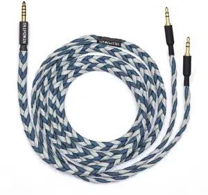 Tripowin GranVia Upgraded OFC Headphone Replacement Cable, Dual 3.5mm Connector to 4.4mm TRRRS Stereo Headphone Cable,for HE4XX/HE-400i/HE400se/Goldplanar/Focal ELEGIA(Blue, 2m) Tripowin GranVia Upgraded OFC Headphone Replacement Cable, Dual 3.5mm Connector to 4.4mm TRRRS Stereo Headphone Cable,for HE4XX/HE-400i/HE400se/Goldplanar/Focal ELEGIA(Blue, 2m)