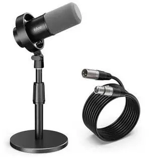 Studio Streaming Kit, Dynamic Microphone with Desktop Stand & XLR Cable, XLR/USB Microphone with Quick Mute, Male-Female Mic Cord & Table Mic Stand for Recording, Podcast-K688+BS1+L9 Studio Streaming Kit, Dynamic Microphone with Desktop Stand & XLR Cable, XLR/USB Microphone with Quick Mute, Male-Female Mic Cord & Table Mic Stand for Recording, Podcast-K688+BS1+L9