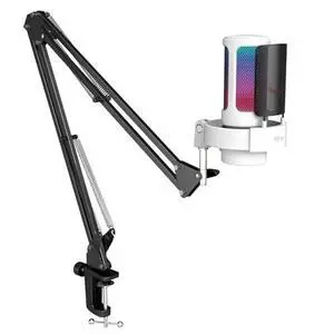 Gaming Microphone and Arm Stand Bundle,RGB USB Condenser Mic with Headphone Jack,Light Control for Live Streaming,Metal Boom Arm with Heavy Duty Clamp for Podcasting Recording(A8W+CS1) Gaming Microphone and Arm Stand Bundle,RGB USB Condenser Mic with Headphone Jack,Light Control for Live Streaming,Metal Boom Arm with Heavy Duty Clamp for Podcasting Recording(A8W+CS1)