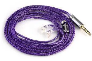 Tripowin Zonie IEM Cable, 16 Core Silver Plated Earphone Upgraded Cords, 1.25m SPC in Ear Monitor Cable for KZ ZS10 PRO 2 AS10 PRO Tangzu Waner SIMGOT EM6L(Recessed 2pin, 4.4mm)(Violet) Tripowin Zonie IEM Cable, 16 Core Silver Plated Earphone Upgraded Cords, 1.25m SPC in Ear Monitor Cable for KZ ZS10 PRO 2 AS10 PRO Tangzu Waner SIMGOT EM6L(Recessed 2pin, 4.4mm)(Violet)